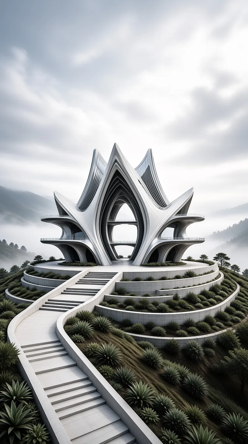 Futuristic Hillside Structure