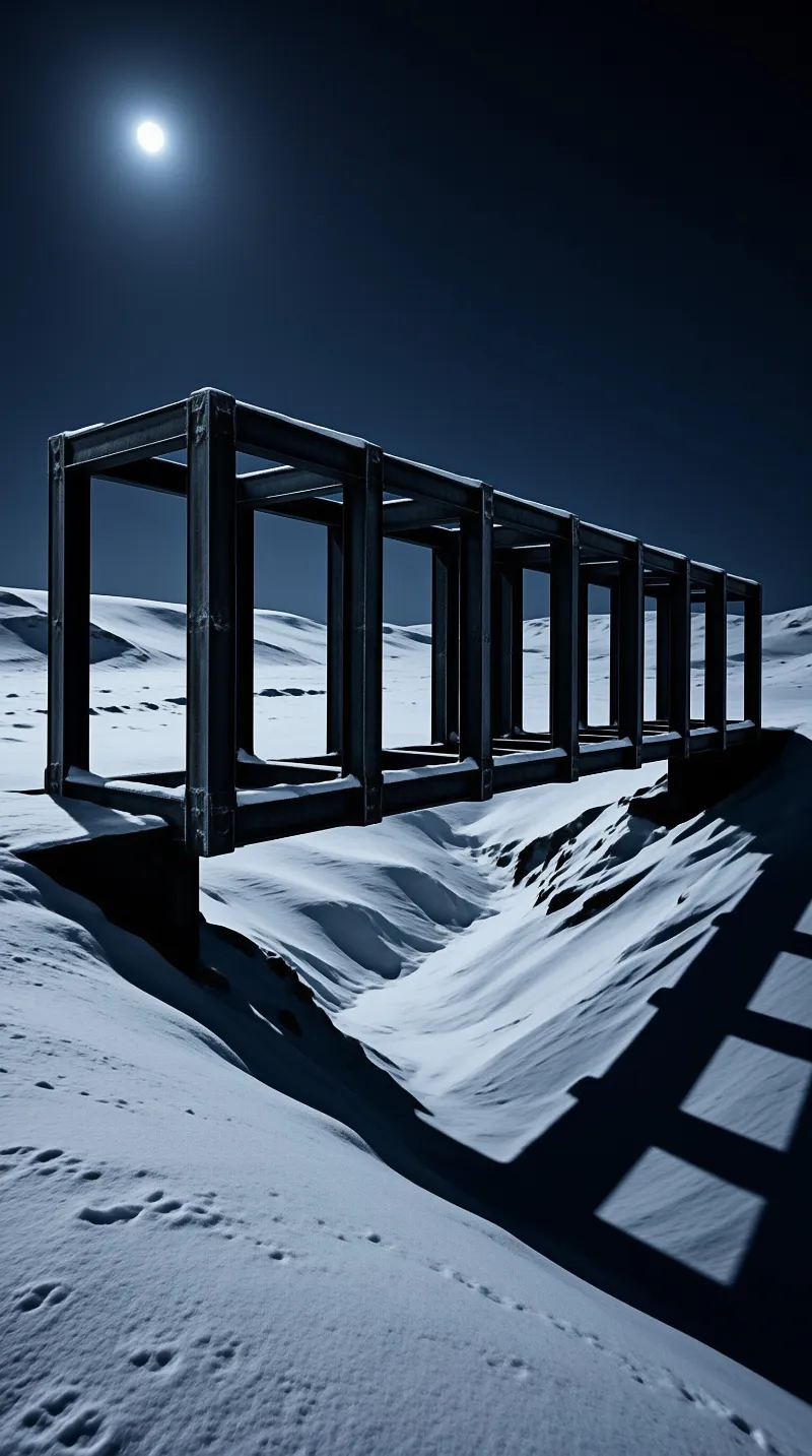 Moonlit Snowy Landscape