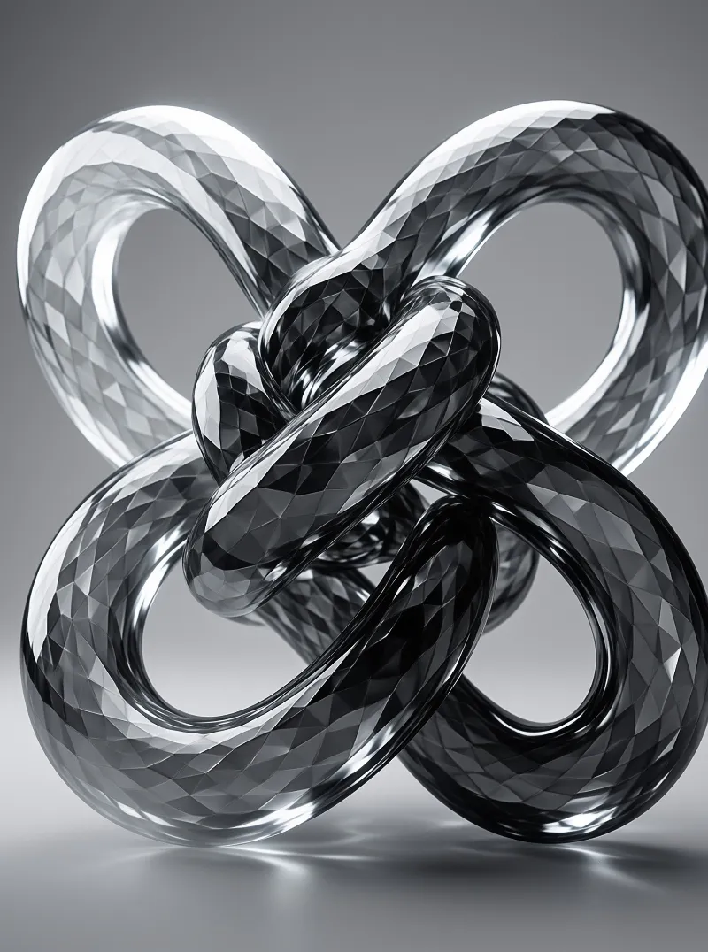 Abstract 3D Glass Knot