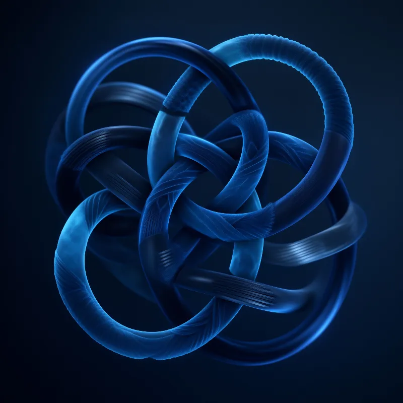 Interwoven Blue Knot