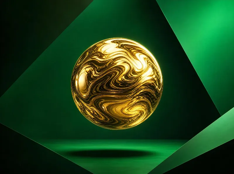 Golden Swirling Sphere