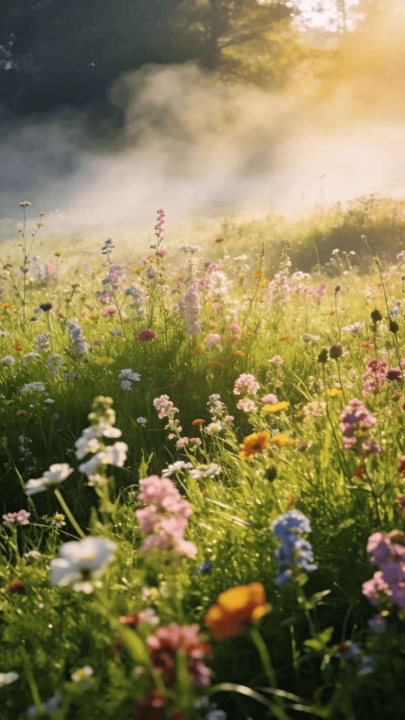 Soft Pastel Spring Landscape
