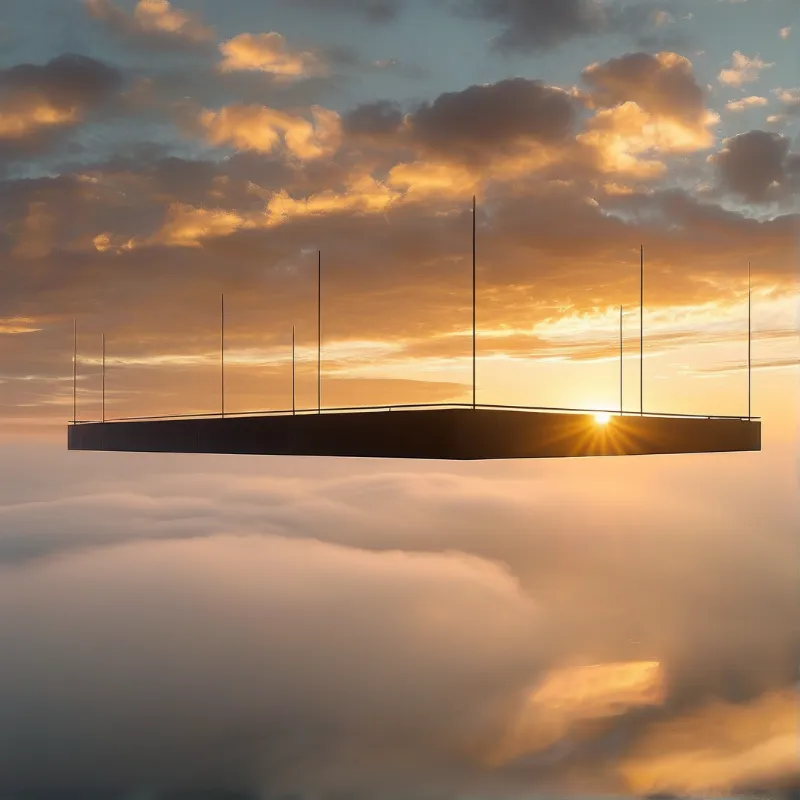 Floating Platform at Sunset