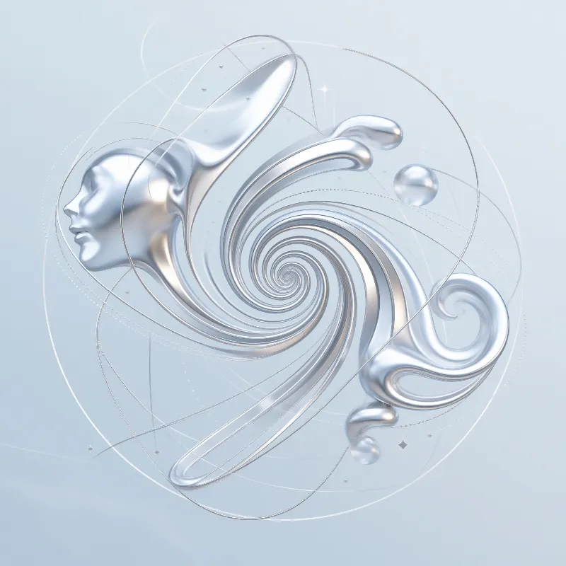 Chrome Spiral — Fluid Study