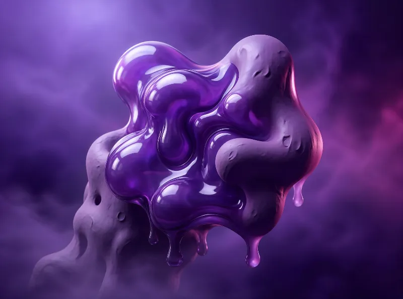 Abstract Purple Gel Form