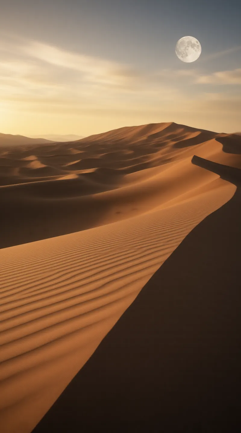 Moonlit Desert Dunes