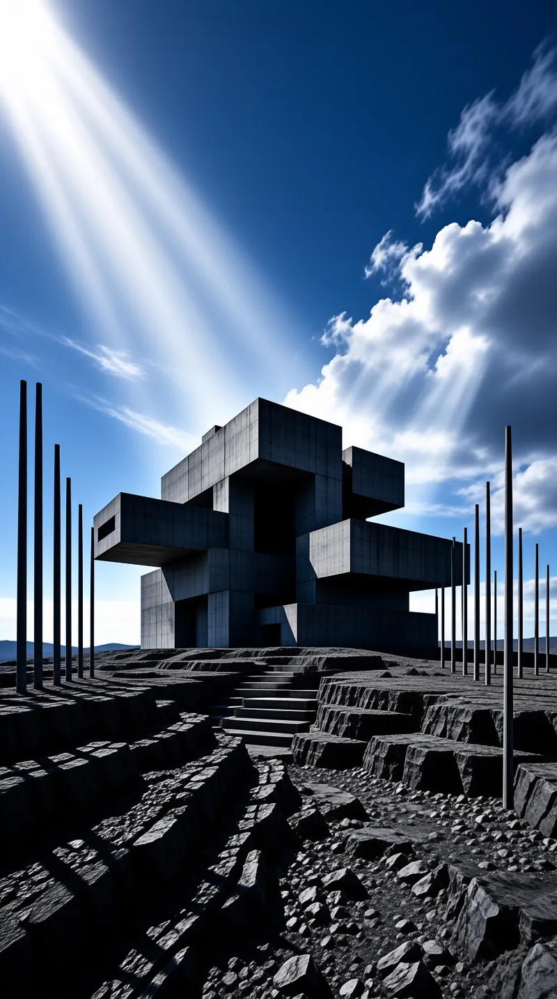 Brutalist Concrete Monument