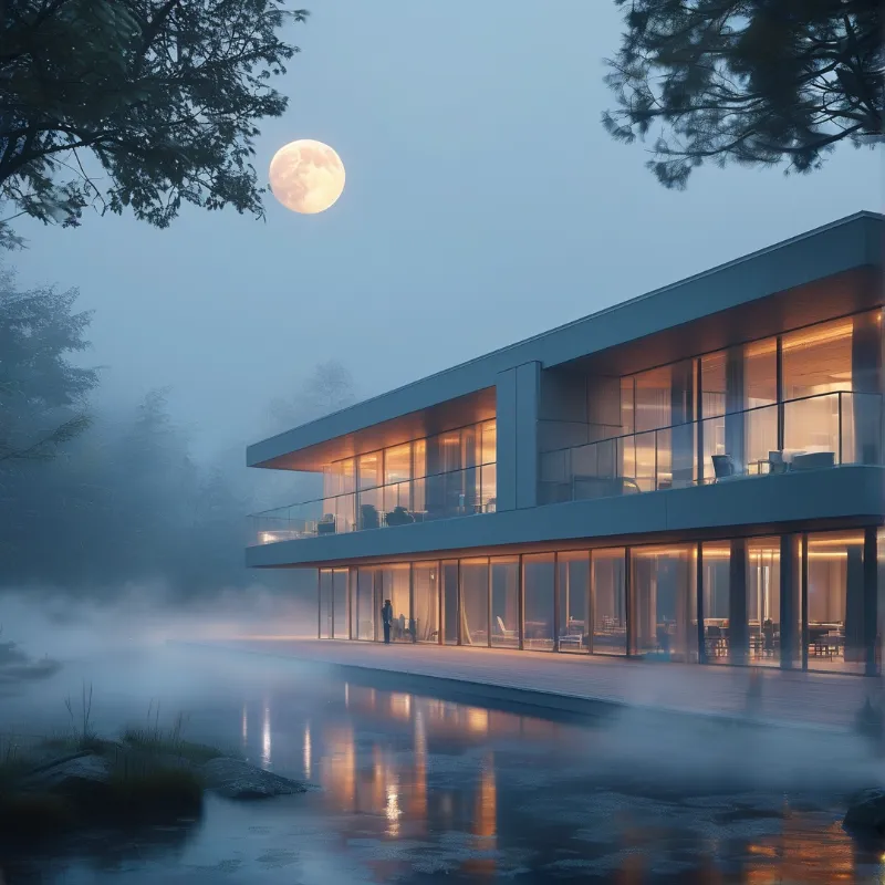 Moonlit Modern Villa