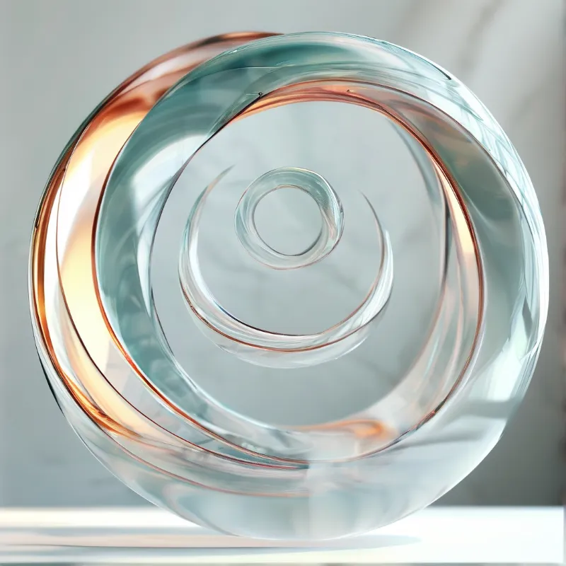 Glass Spiral Sculpture