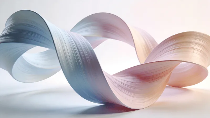 Pastel Curved Ribbon