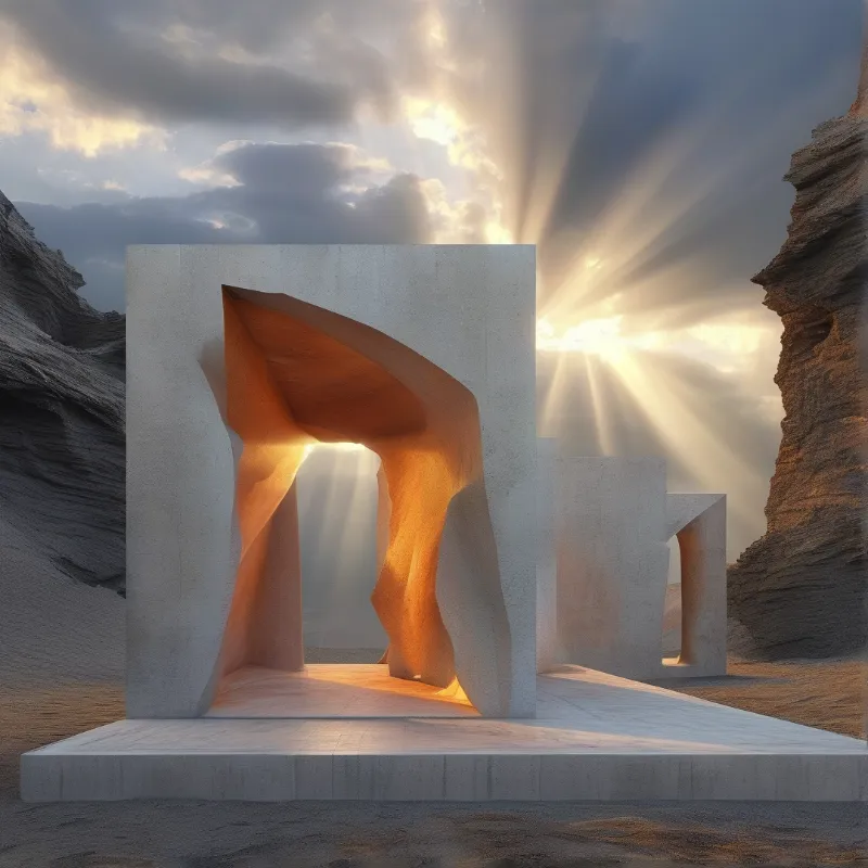 Sunlit Minimalist Structure