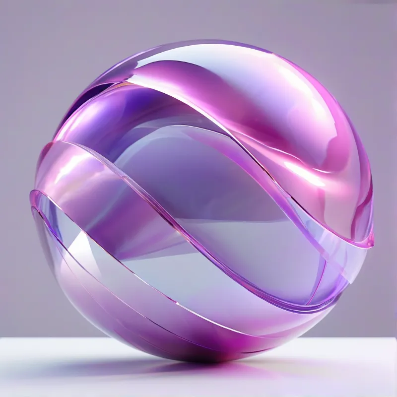 Violet Twisted Reflective Orb