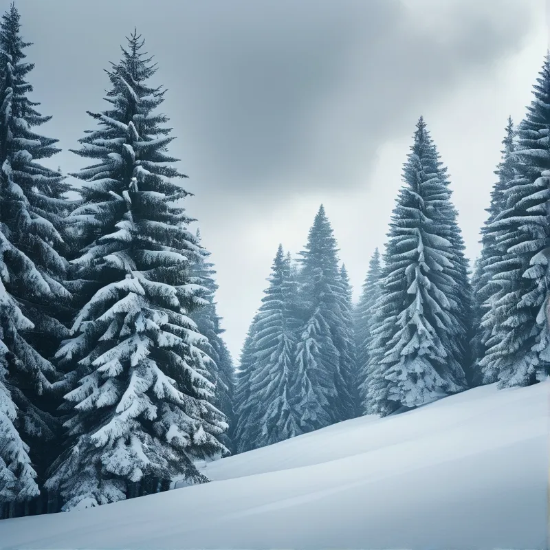 Snowy Evergreen Forest