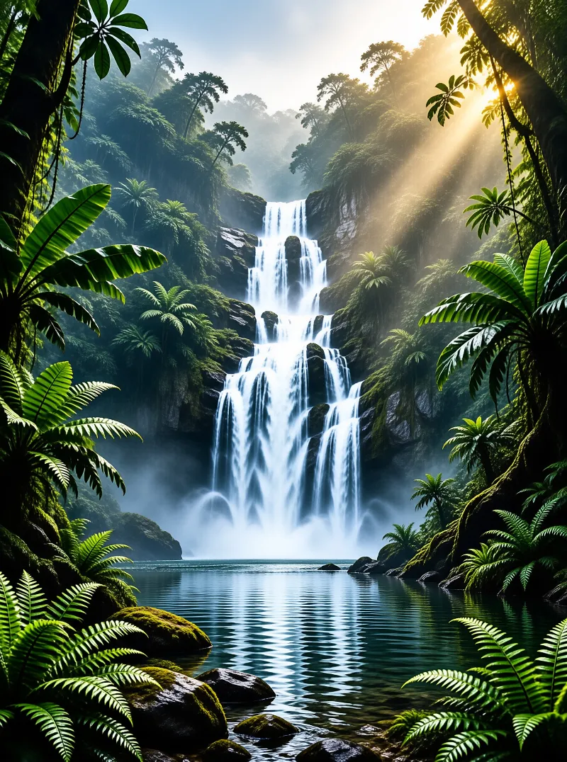 Hidden Jungle Waterfall