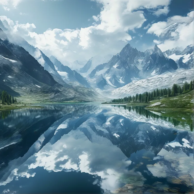 Mountain Lake Reflection