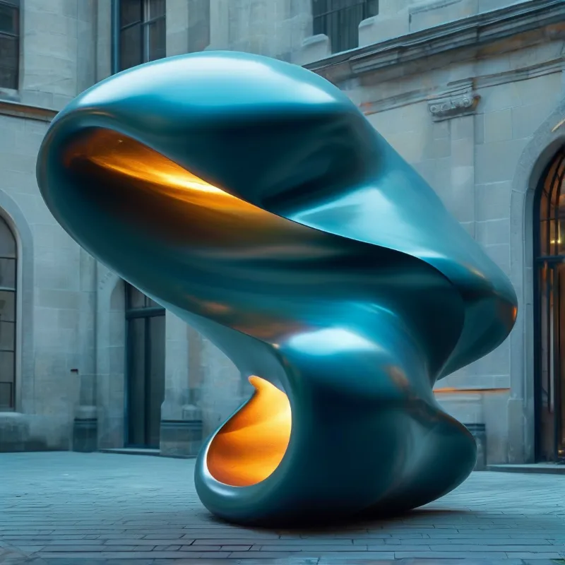Abstract Metallic Sculpture