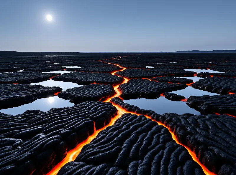 Lava Field at Twilight