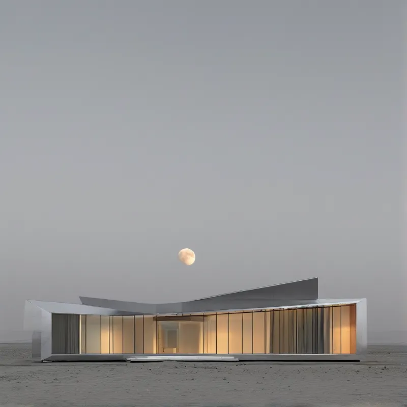 Modern Villa Under the Moon