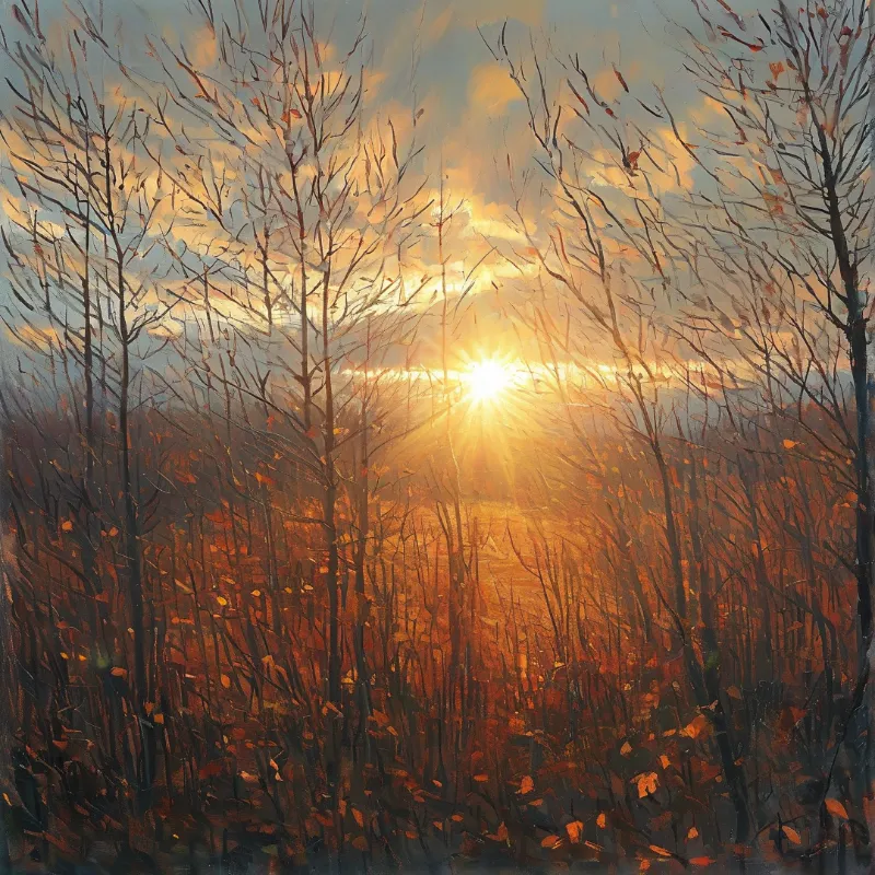 Autumn Forest Sunset