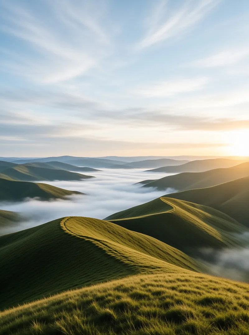 Misty Hills Landscape