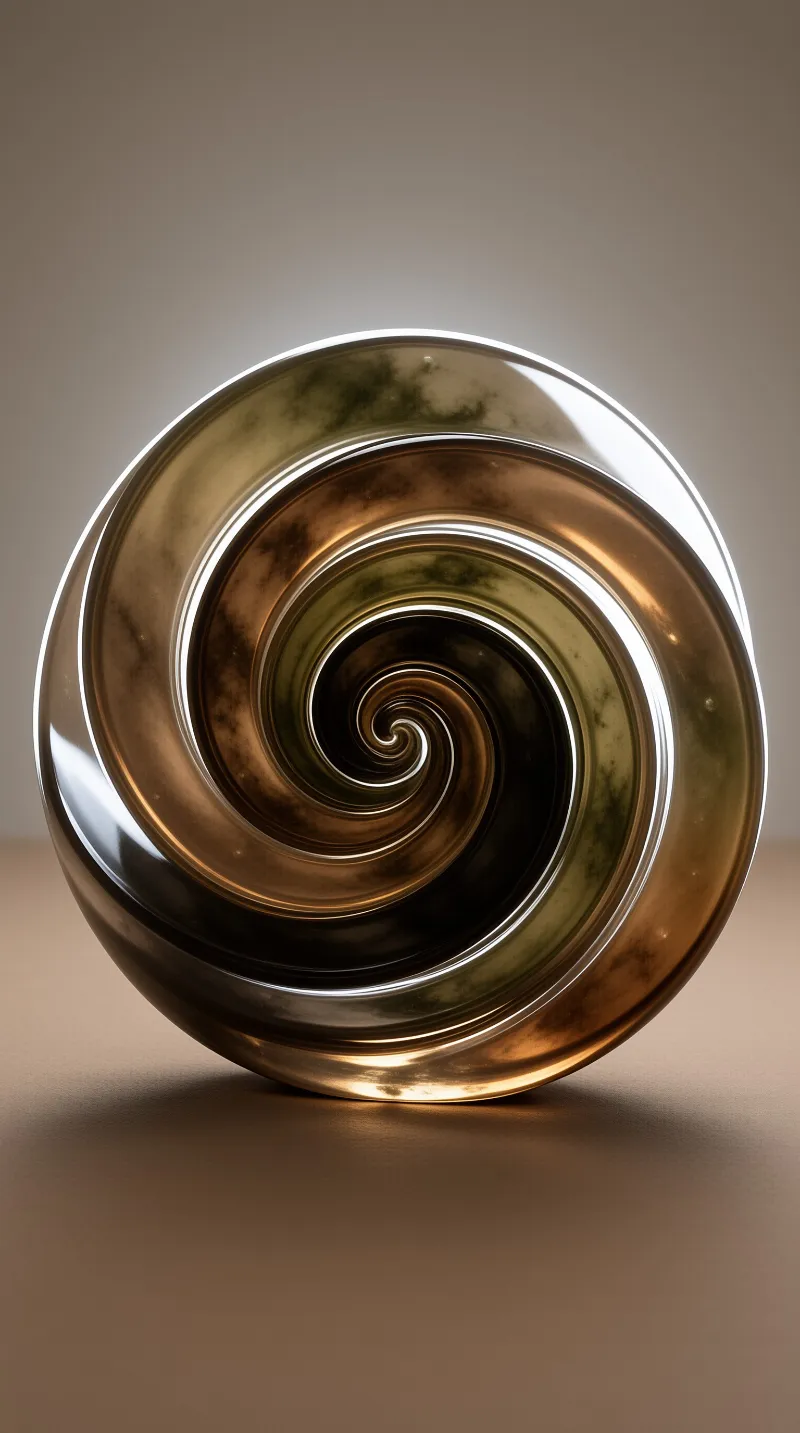 Shiny Metallic Spiral Bowl