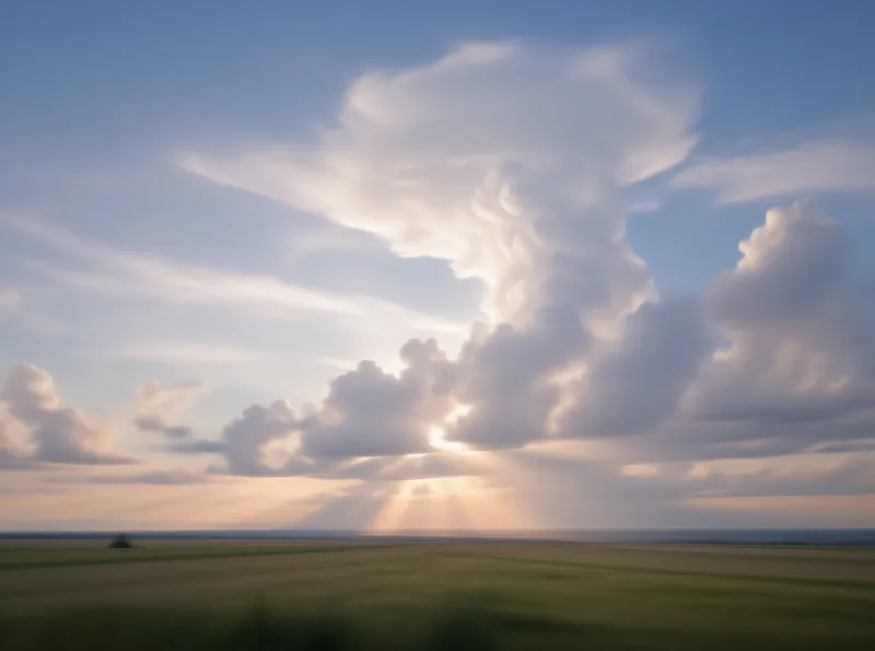 Sunbeams Over Plains