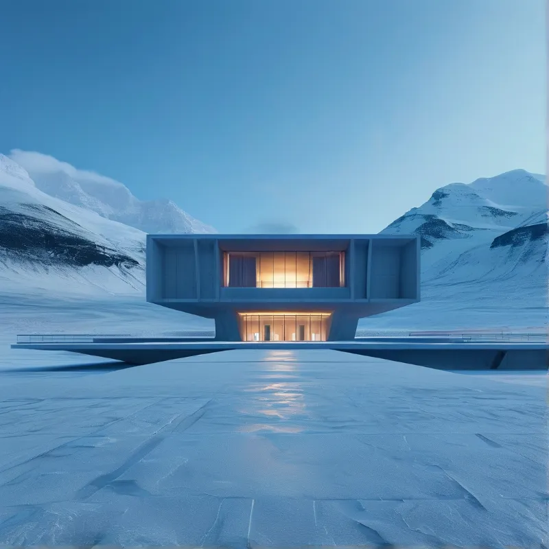 Modern Snowy Villa