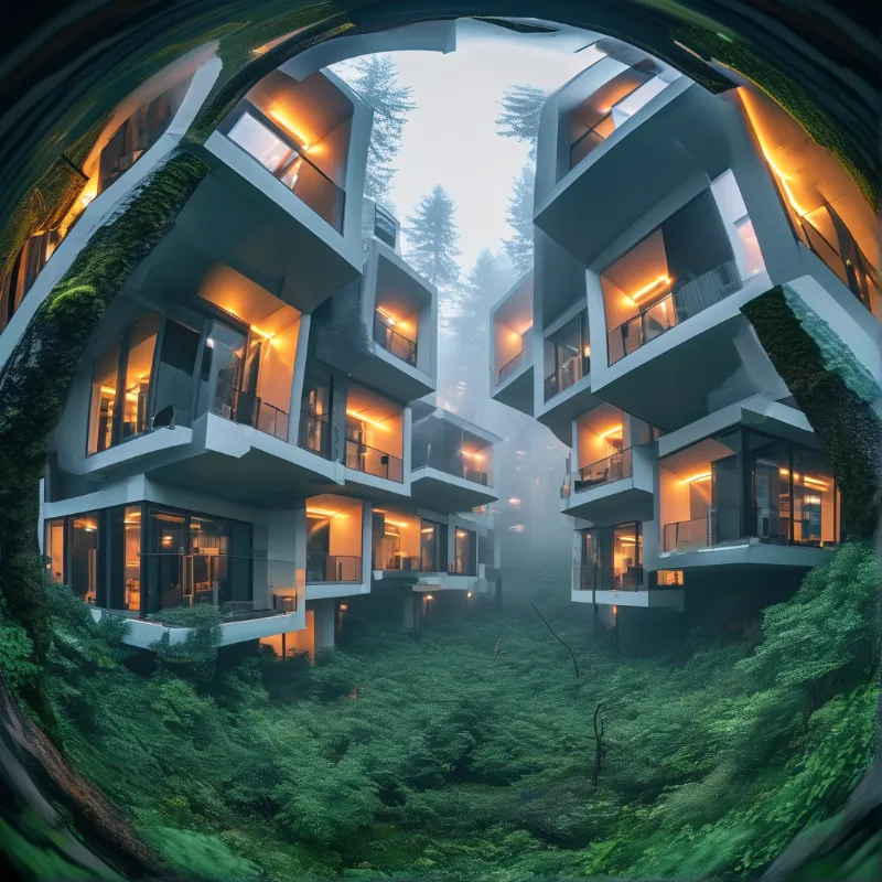 Futuristic Forest Pods