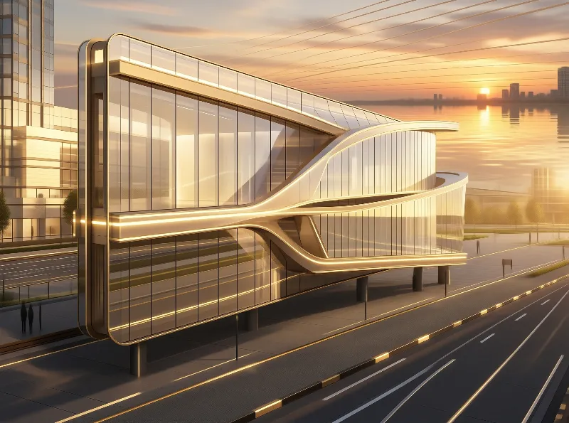 Sleek Waterfront Building