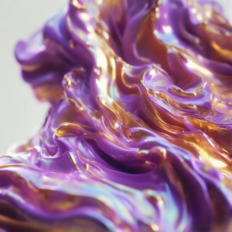Abstract Liquid Metal Art