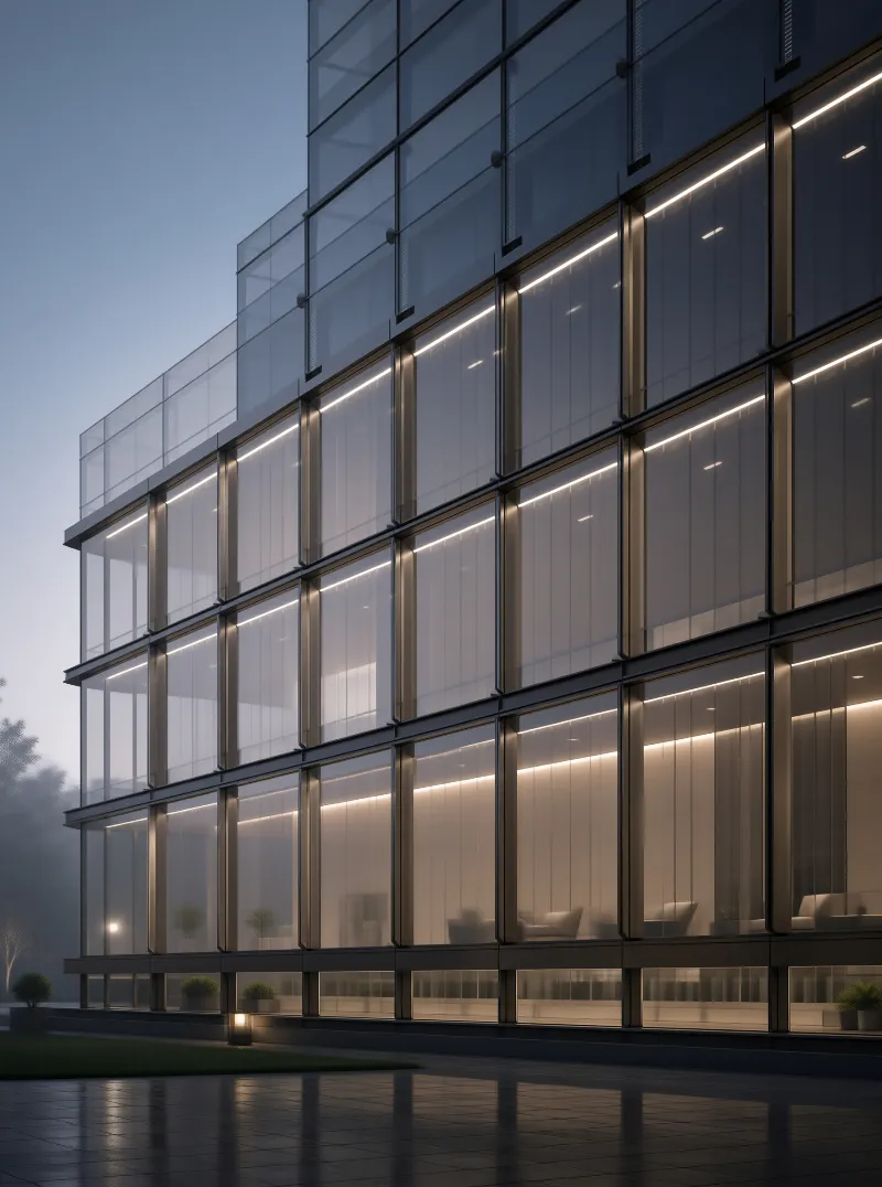 Modern Glass Office Facade