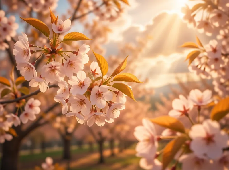 Sakura in Golden Sunlight