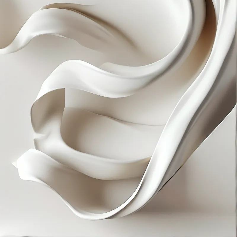 Cream Ribbon Abstract