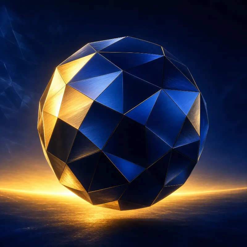 Faceted Metallic Sphere