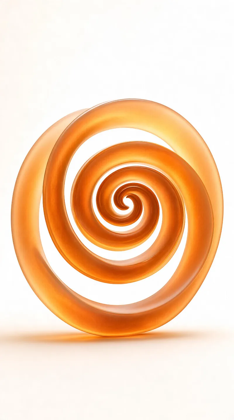 Orange Spiral 3D Object