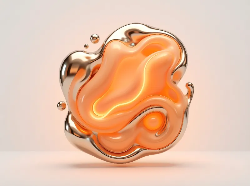 Abstract Liquid Metal Art