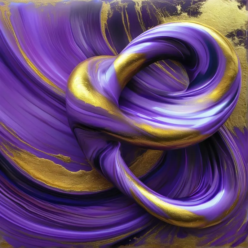 Purple and Gold Swirl