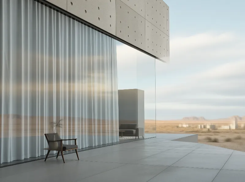 Concrete Pavilion in the Desert
