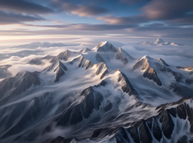 Cloudsea Peaks Landscape