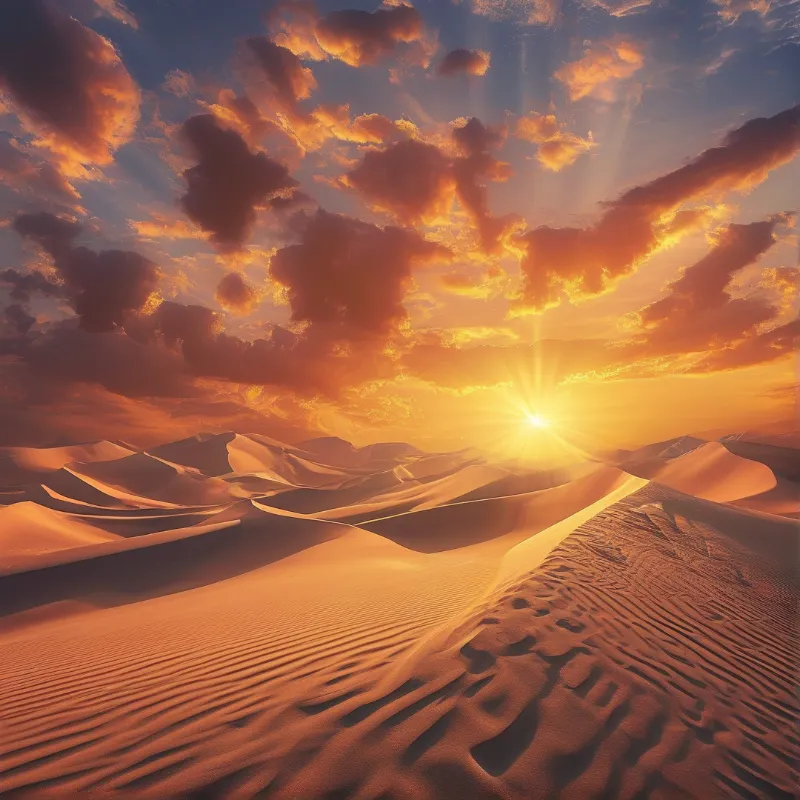 Golden Desert Sunset