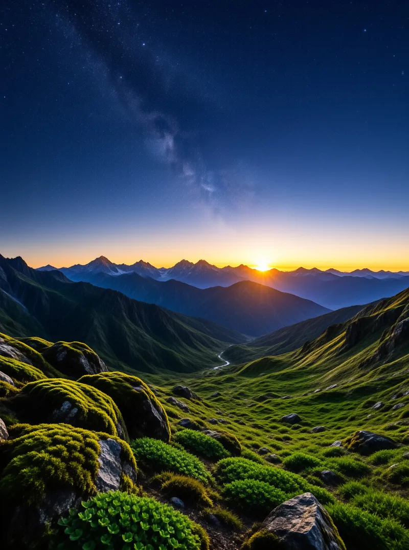 Mountain Landscape at Dawn