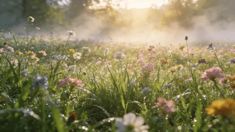 Soft Pastel Spring Landscape