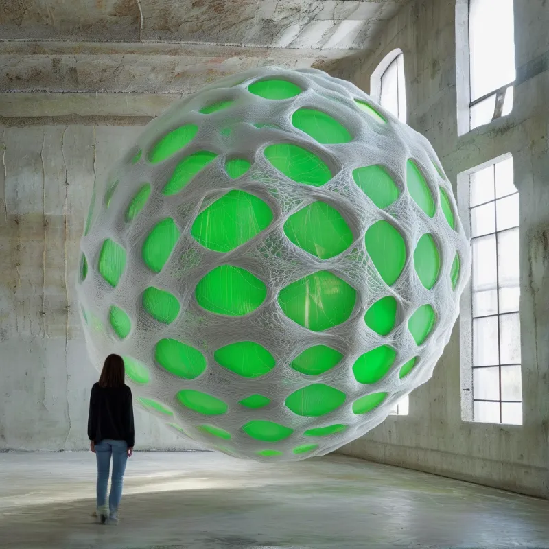 Giant Green Sphere Sculpture