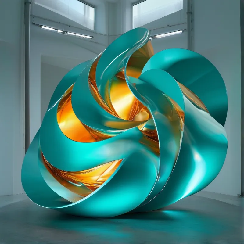 Abstract Two Tone Sculpture