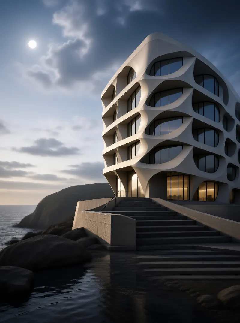 Futuristic Coastal Building