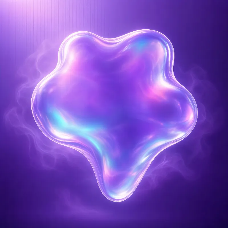 Purple Iridescent Liquid Blob