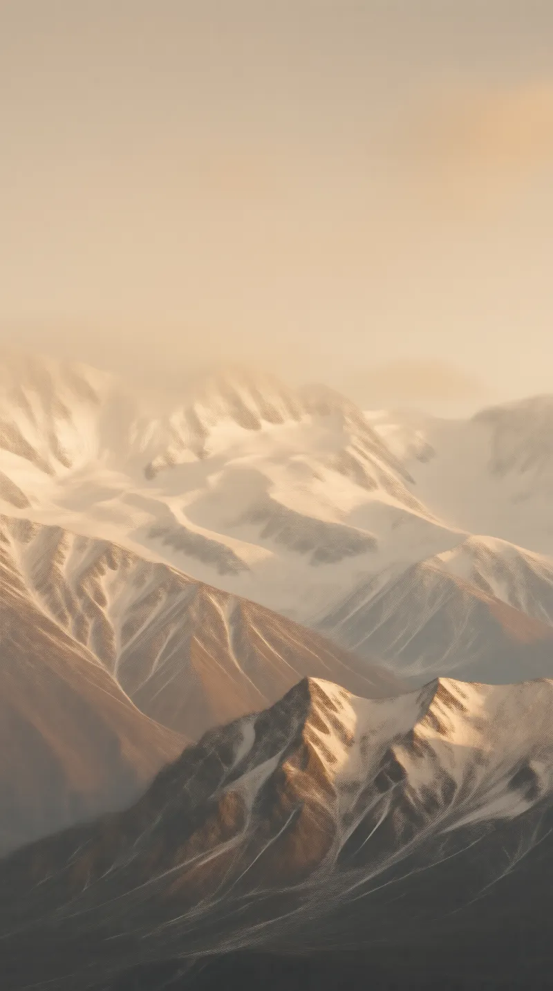 Snowy Mountain Ridges