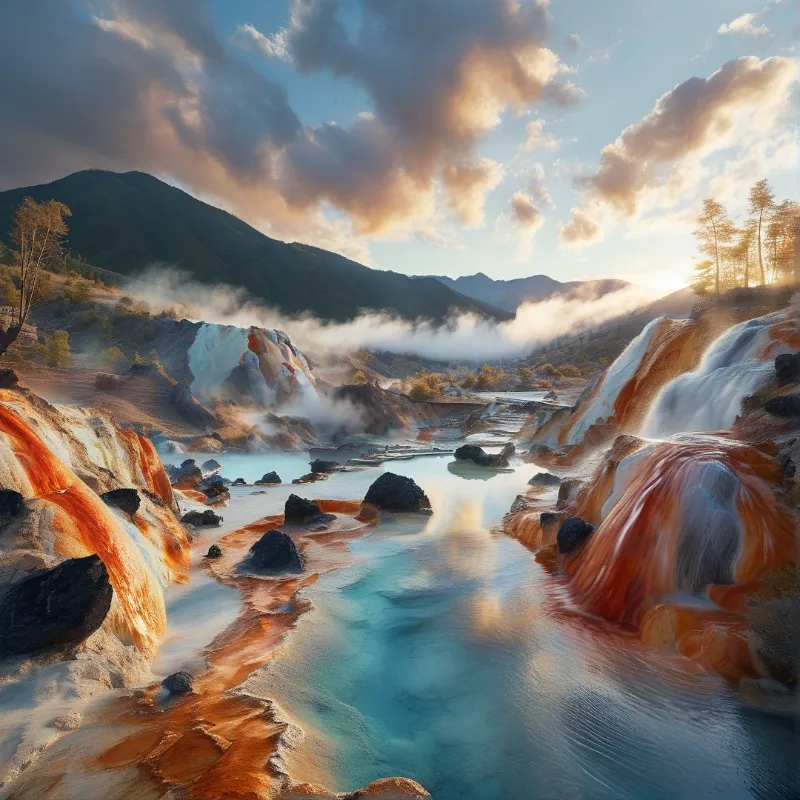 Geothermal Springs Landscape