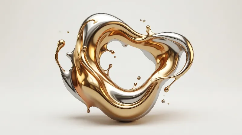 Golden Liquid Metal Flow