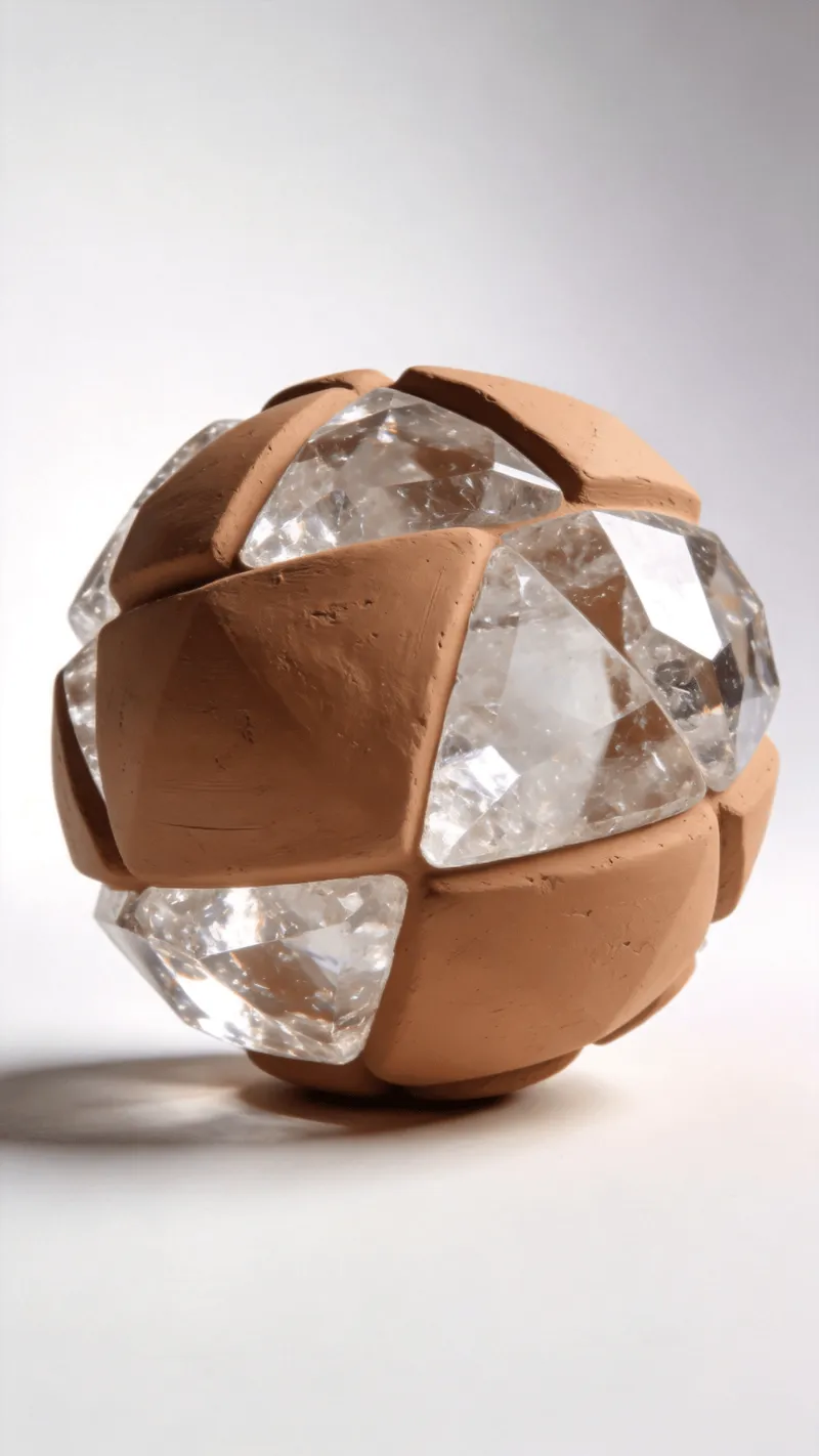 Clay, Crystal Geometric Sphere